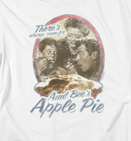 ALTRA Maglietta unisex piccola Andy Griffith Show ""Room 4 Aunt Bea's Apple Pie"" da uomo nuova