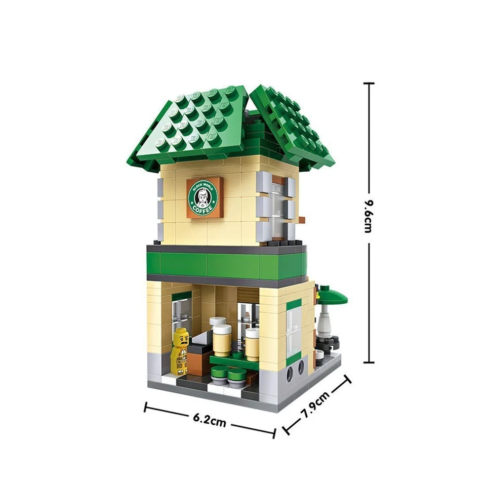 Street View Starbucks LOZ Diamond Building Blocks iBlock Fun 1608 - Image 2 of 3
