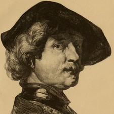 Antique Print-PORTRAIT-REMBRANDT VAN RIJN-Van 't Hof-1928