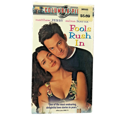 Fools Rush In 1998 New, Factory Sealed VHS with Matthew Perry Salma Hayek