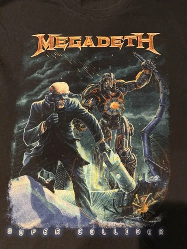 megadeth super collider Tour Shirt Vintage Thrash Metal Larg Vintage vintage concert t-shirt, vintage, size L, single stitch, B+ condition