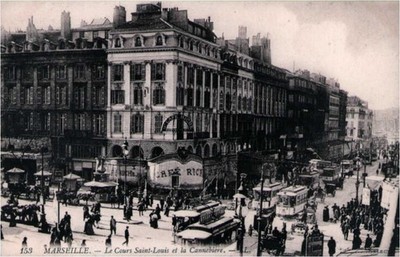 CPA 13 MARSEILLE - LE COURSE SAINT-LOUIS ET LA CANNEBIÈRE