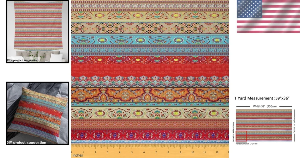 Retro European Floral Upholstery Fabric - 5 Yards, Red Brown - Image 2 of 4