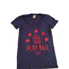 Victoria's Secret PLAYBALL Stl St Louis  Cardinals MLB PINK Graphic Shirt Large