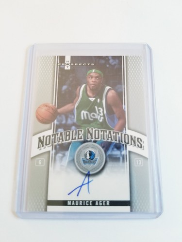 MAURICE AGER 2006-07 HOT PROSPECTS NOTABLE NOTATIONS AUTO RC #4/50 MAVERICKS - Picture 4 of 5