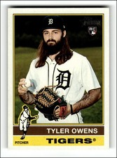 2025 Topps Heritage #522 Tyler Owens RC Rookie Card. rookie card picture