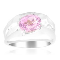 Cavill Kunzit Ring 2,295Ct Ovaler Brillantschliff Echtschmuck 925 Silber Damen