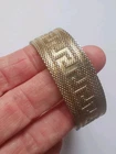 Vintage Gold Tone Patterned Bangle R99