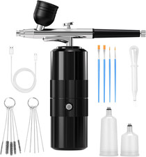 Airbrush Kit with Compressor Portable Airbrush Kit 48PSI High-Pressure Non-Clogg