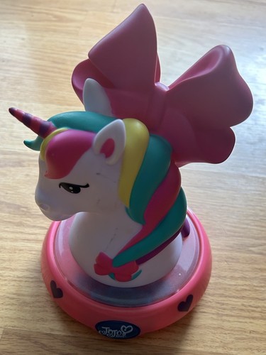 Jojo Siwa Unicorn Tabletop Night Light Pink & Rainbow 8” High, 3 Settings Works! - Picture 2 of 5
