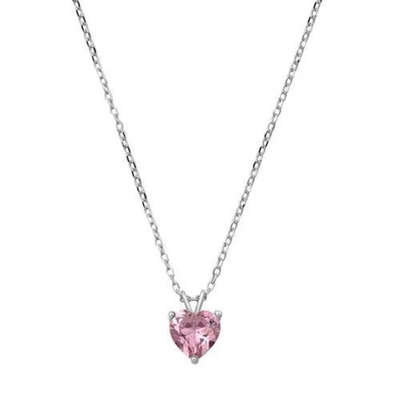 #ad 15 Ct EGL Certified Natural Pink Sapphire925 Solid Silver Pendant Gemstone Heart $109.50