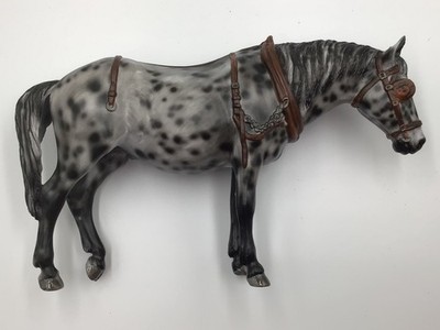 Breyer Horse Custom Old Timer Workhorse in Harness Detailed Grey Appaloosa Cm