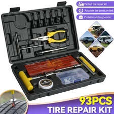 93PCS Tire Puncture Repair Kit Heavy Duty Offroad Plugs For Tubeless Tire USA