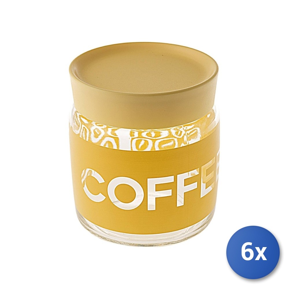 6X Bormioli Rocco Softcafee Vases With Decoration With Capacity Of 0.75L
