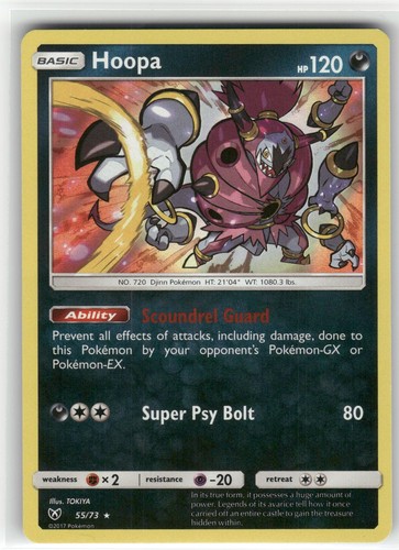 Hoopa 55/73 Holo Rare Shining Legends Pokemon Near Mint