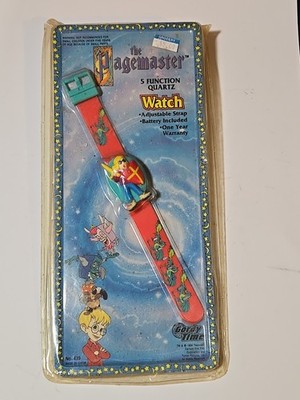 Vintage 1994 The Pagemaster RICHARD Cartoon Quartz Wrist Watch Gordy Time Sealed
