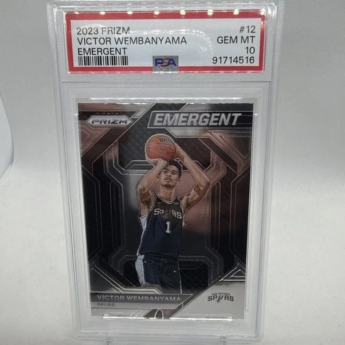 2023 Panini Prizm Victor Wembanyama Emergent #12 RC PSA 10 Gem Mint