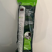 Greenlite 7 Outlet Surge Protecting Energy Saving Smart Power Bar, White