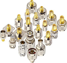 SMA to N BNC TNC F Type Adapter Kit, 20 Type Adapters, Male to Female Coaxial Co
