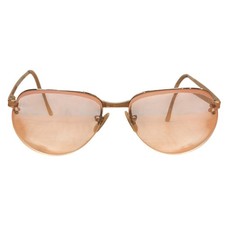 Vintage 1980s or 1990s Glasses Frames Art Craft USA 58 17 Gold Rims Pink lenses