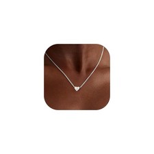 Initial Necklaces for Women Silver Heart Necklaces for Women J Letter Necklac...