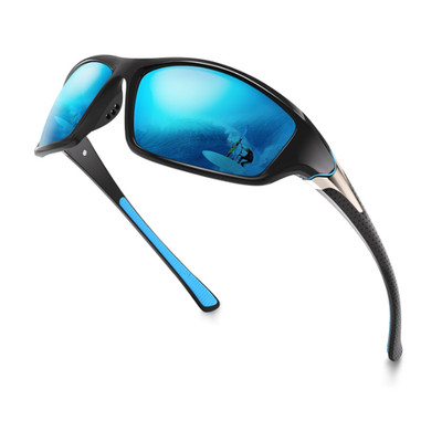 Polarisiert Sonnenbrille Retro Eisblau Rechteckig UV Schutz Unisex Erwachsene
