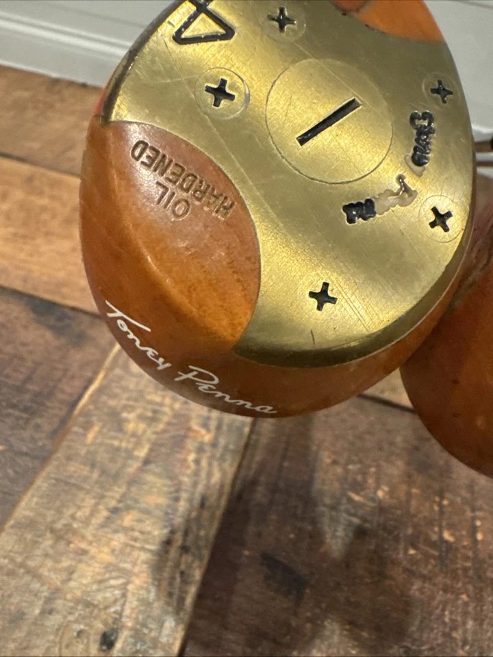 Toney Penna Original Blonde Persimmon Oil Hardened Driver Fairway 1 3 4 Wood Set - Image 4 of 4