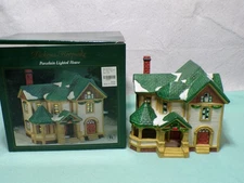 O'Well, Heartland Valley Village Dickens Keepsake Green Roof House W/Box