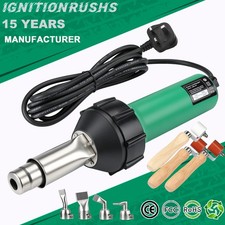Hot Air Torch Plastic Welder Welding Heat Gun 1600W 4pcs Pistol Nozzle +Roller