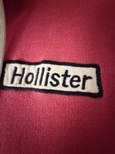 VTG Hollister Hoodie Y2K Surf Pink Full Zip Sweatshirt Sz L Southern California