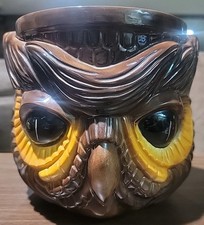 ceramic owl planter vintage