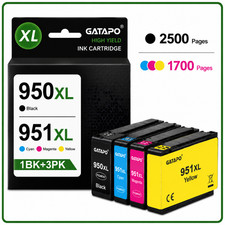 4PK 950XL 951XL Ink Cartridge Compatible For OfficeJet Pro 8100, 8600, 8610, 86