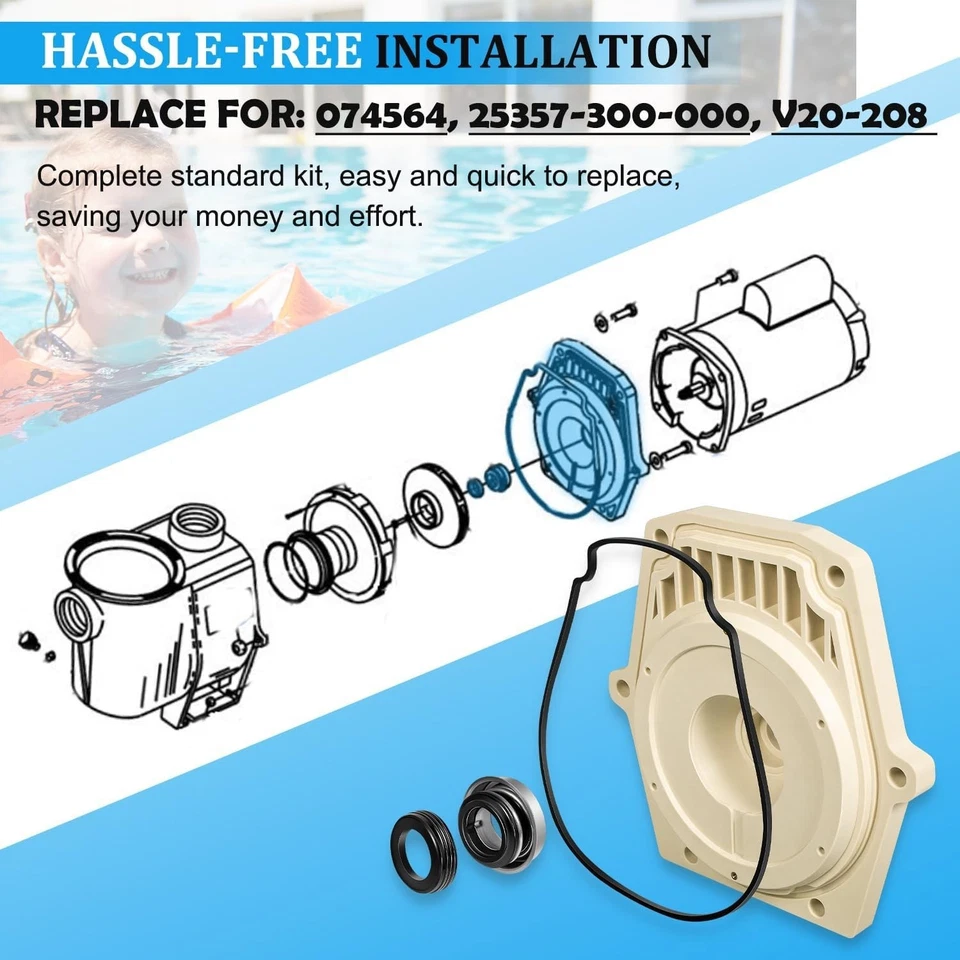 074564 25357-300-000 V20-208 Seal Plate for Pentair WhisperFlo IntelliFlo Pump - Image 3 of 4