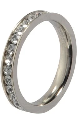 MelanO Vorsteckring Beisteck Ring Eva Größe 56 M 01R4993 SS Kristall schmal - Bild 1 von 2