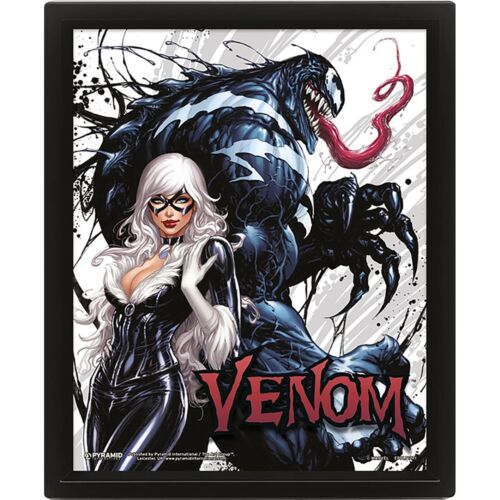 Venom Dientes y Garras Enmarcada Imagen 3D Enmarcada Imagen 3D Marvel Comics Eddie  - Imagen 1 de 2
