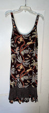 LOCO LINDO Vintage sleeveless Tank Dress Tropical Retro Size M. d108