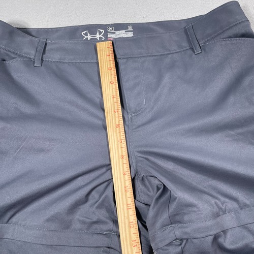 Under Armour HeatGear Pants Women 14 Gray Semi-Fitted Zip-Off Convertible Hiking - Picture 5 of 10