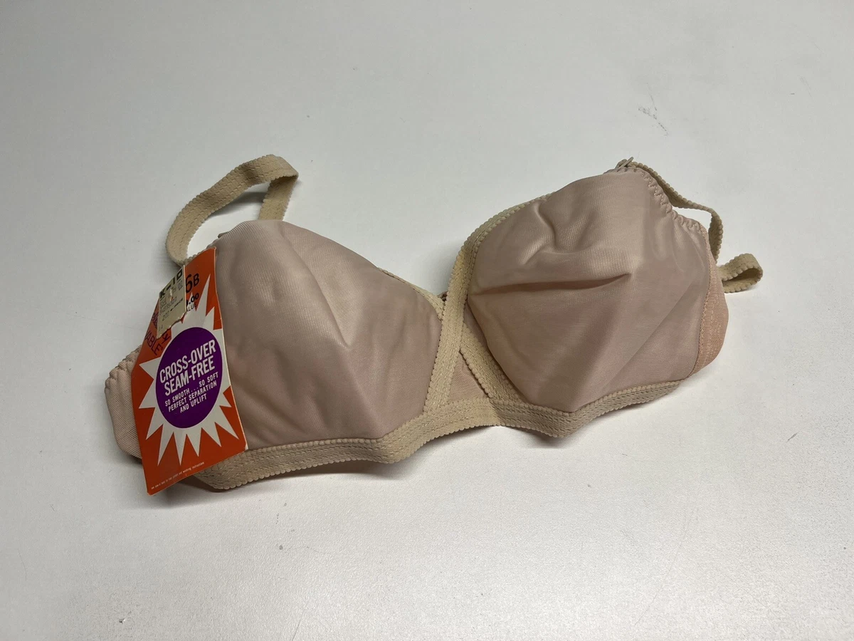 Vtg 1980s NEW Celebrity Nude Bra 36 B Cross-Over Seam-free | eBay