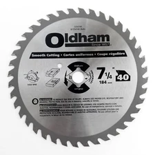 Oldham 7254740 7-1/4" x 40 Tooth Smooth Cutting Circular Saw Blade