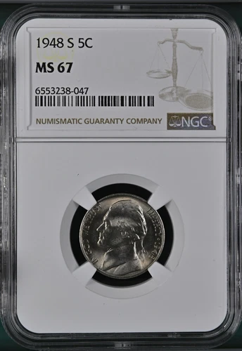 1948-S  5C  Jefferson Nickel NGC MS67  6553238-047