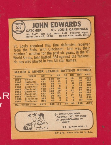 1968 Topps Baseball Cards Scegli una carta a scelta 295-660 EX X-MT 1/25 Set Break - Foto 428 di 490