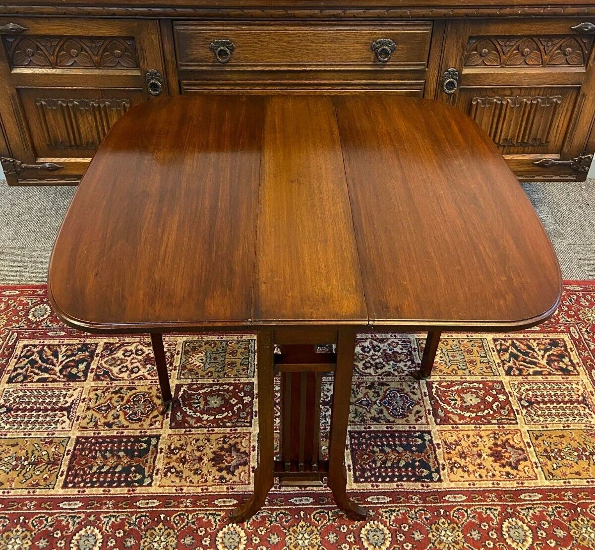 Antique Edwardian Mahogany Sutherland Table Coffee Table Made in