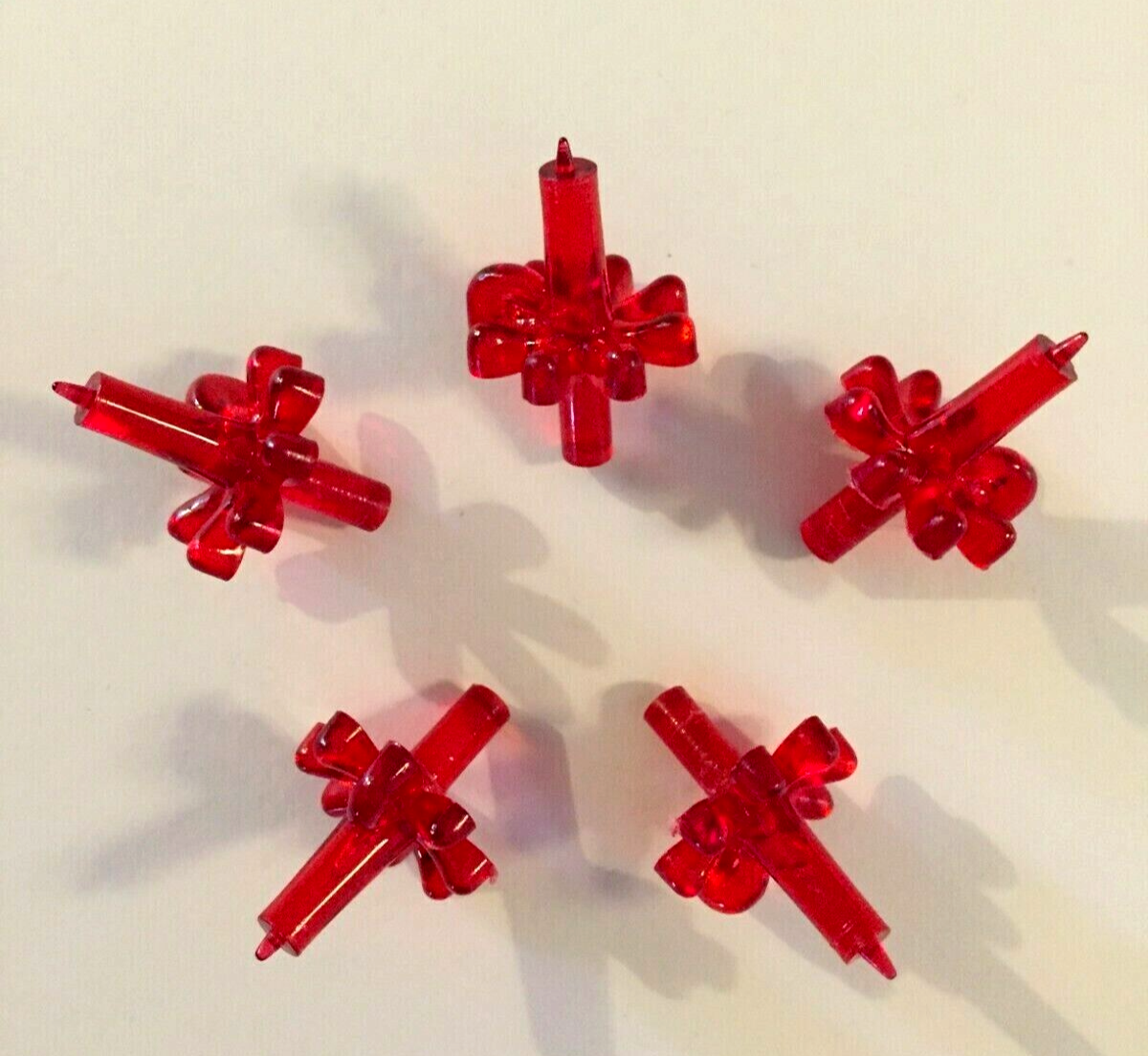 90 Candle Blossom Vintage Red Bulbs Ceramic Christmas Tree Lights eBay