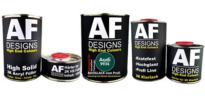 FÜR Audi 9936 Taftgrün Metallic Autolack Grundierung Klarlack 3,7L Set