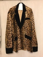 Rare Man's Leopard Coat Rasta Inposta Polycotton Size M Ships N 24h