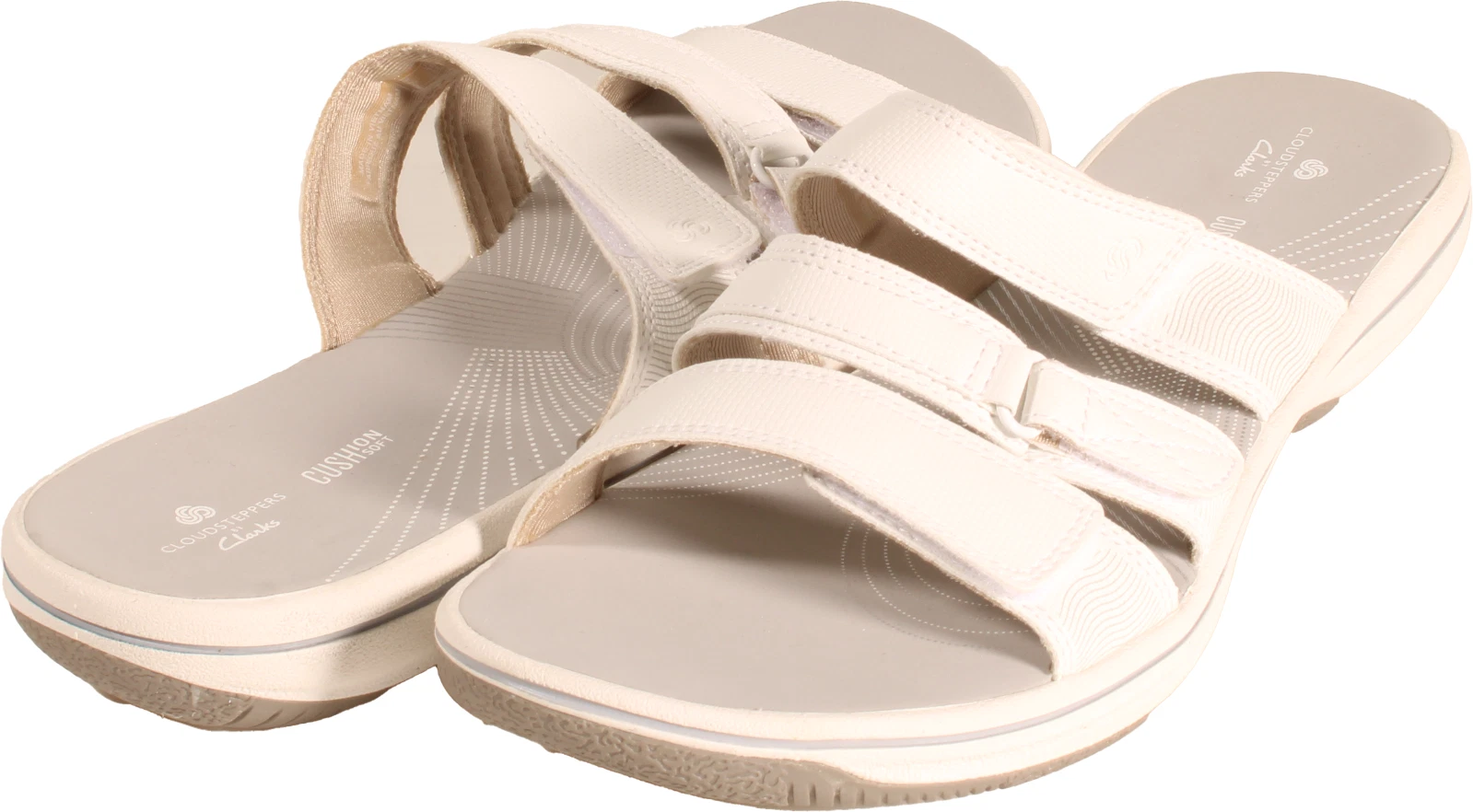 Sandali da donna bianchi Clarks Brinkley Coast taglia 11 M