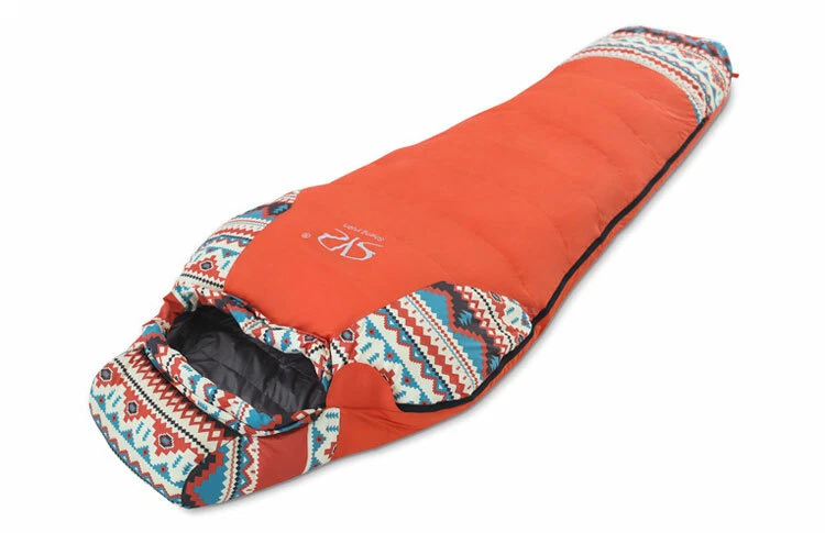 Ethnic White Duck Down Ultra Light Camping Water Resistant Mummy Sleeping Bag