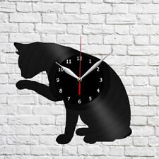 Dessousa Simone Animated Cat Standard Wall Clock - Black (63) for