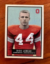 Dick LeBeau Custom Art Football Card 1951 Topps Magic Design Lions Ohio state