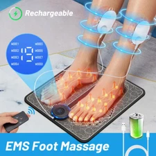 EMS Foot Massager Mat Electric Pad Blood Muscle Circulation Relief Pain + Remote